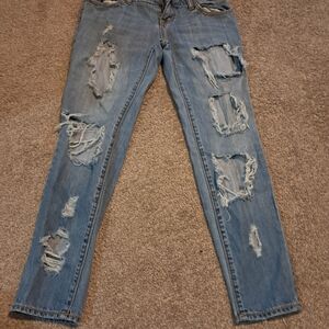 Distressed Blue Women's Jeans
